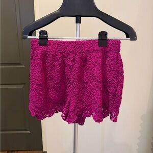 Free People Magenta Lace Shorts Women’s XS